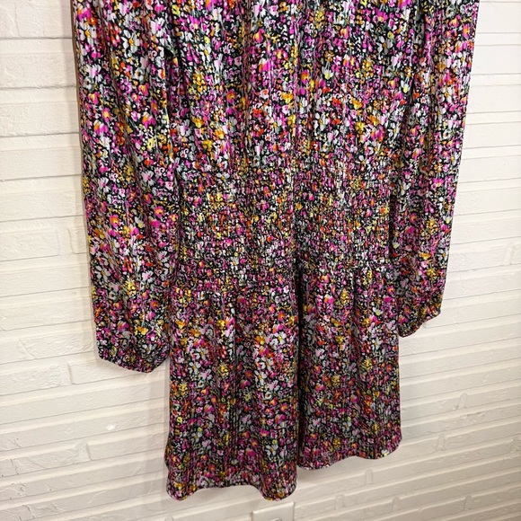 Steve Madden Pink Floral Smocked Choker Neck Party Dress, Women’s Size Medium - Picture 8 of 9